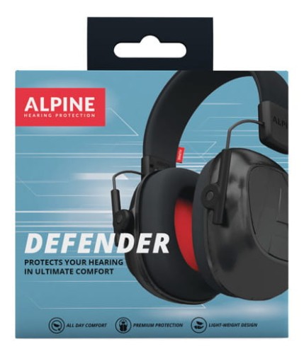 Alpine Hearing Protection Defender earmuff, black