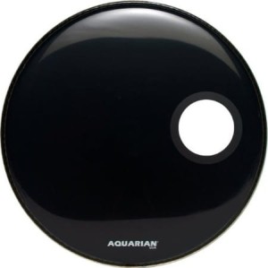 AQUARIAN Ported Bass Off Set Hole Black 16"