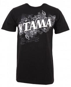TAMA TT11FLOBK-L Flourish Tee T-Shirt (L)