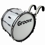 GRV MBD-1812WH Marching Bass Drum 18x12" + carrier