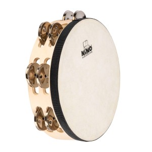 NINO 946 Double Row Wood Tambourine 8"
