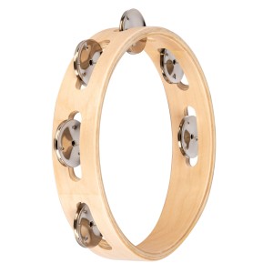 NINO 943 Single Row Wood Tambourine 8"