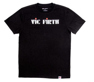 VIC FIRTH T-shirt Black Logo Tee L