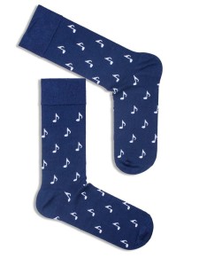 SILESIA DRUM Socks Note Navy Blue (43-46)