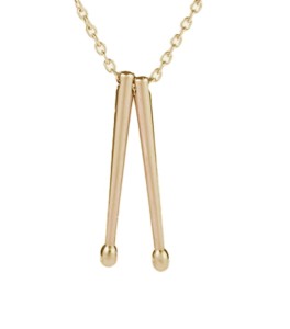 SILESIA DRUM Necklace Drumsticks (BIG) gold