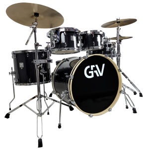 GRV Square Rock Drum Set (BK) + Cymbals Set B20