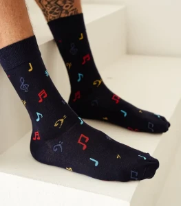 SILESIA DRUM Socks Colorful Note - Blue (39-42)