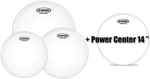 EVANS Promo G2 Coated 12,13,16 + Power Center 14"